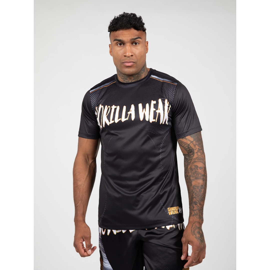 Бързосъхнеща тениска Clayton T-Shirt – Black/Gold
