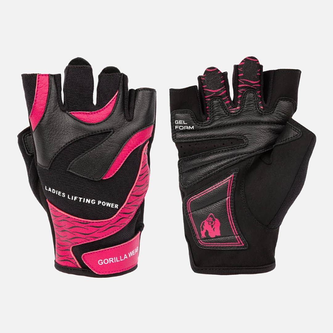 Дамски кожени ръкавици за фитнес Women’s Fitness Gloves 2.0 – Black/Pink