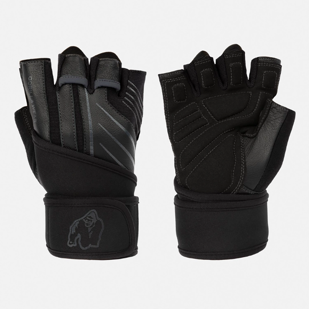 Кожени ръкавици за фитнес Dallas Wrist Wraps Gloves 2.0 – Black/Gray