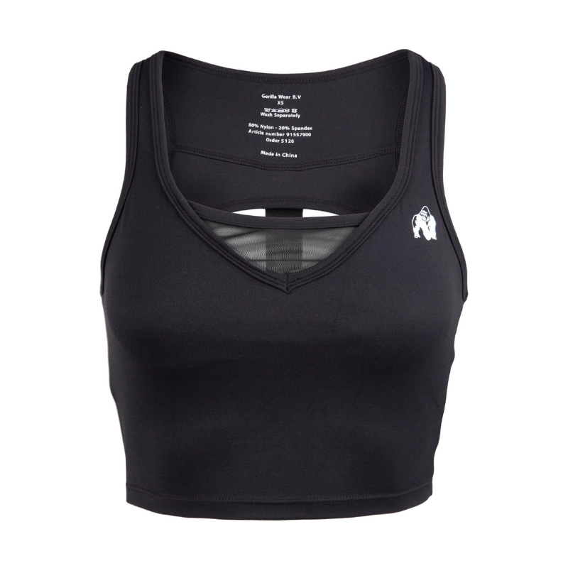 Топ с вградено бюстие Willow Tank Top – Black