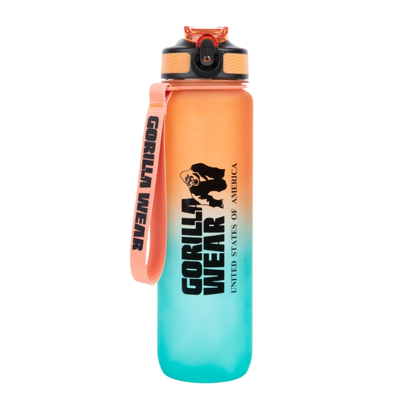 Gradient Water Bottle 1000ML – Green/Orange