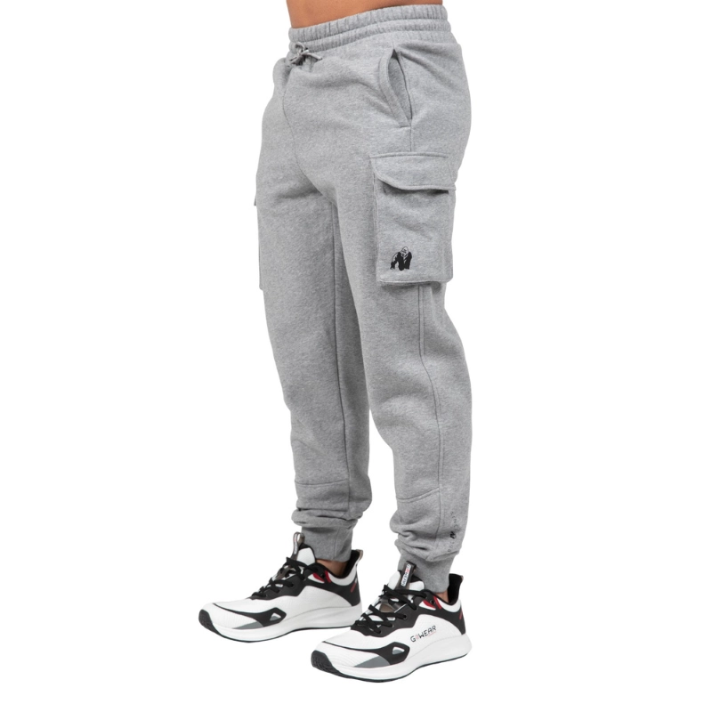 Ватиран карго панталон Hudson Cargo Sweatpants – Gray Melange