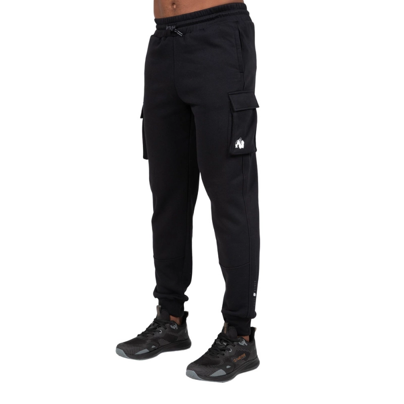 Ватиран карго панталон Hudson Cargo Sweatpants – Black