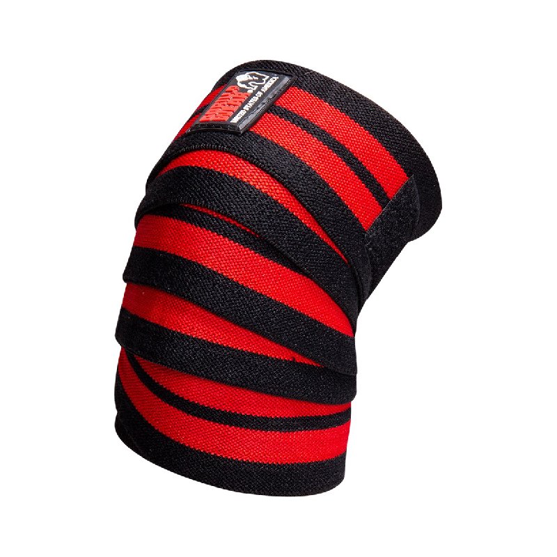 Ластични бинтове за крака Knee Wraps – Black/Red – 200/250cm