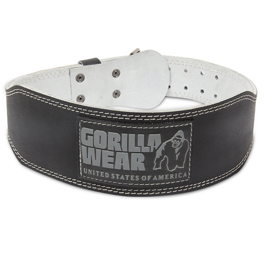 Кожен колан 4 Inch Padded Leather Belt – Black/Gray