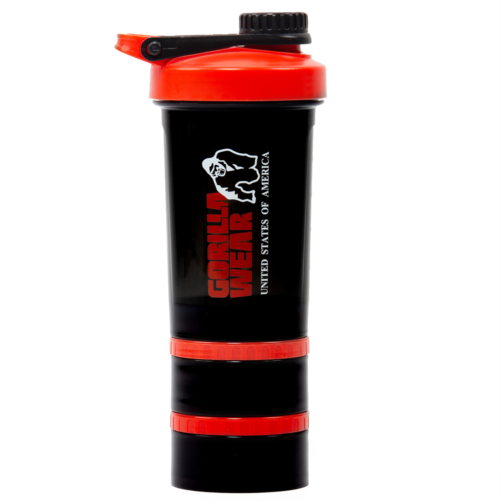 Шейкър с кутии за хапчета и пудри Shaker 2 GO – Black/Red