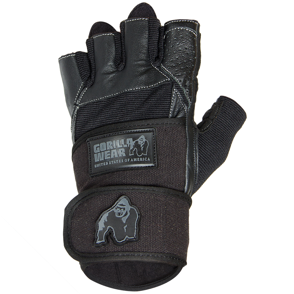 Кожени ръкавици за фитнес Dallas Wrist Wrap Gloves – Black