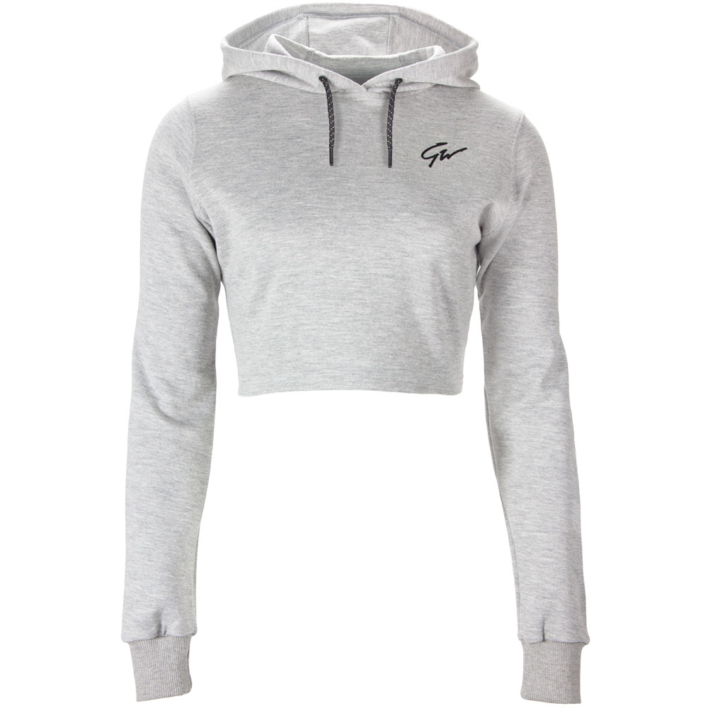Дамски къс суитшърт Pixley Crop Top Hoodie – Gray
