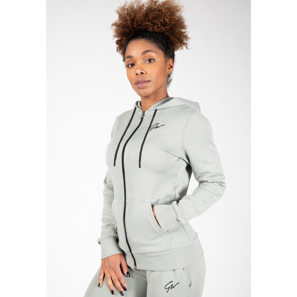 Дамски суитшърт Pixley Zipped Hoodie – Light Green