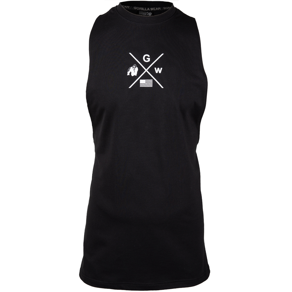 Потник за фитнес Cisco Drop Armhole Tank Top – Black/White