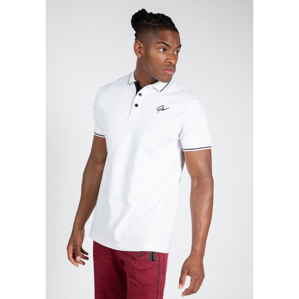 Тениска от пике с яка Delano Polo – White/Black