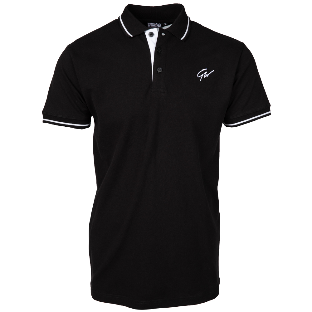 Тениска от пике с яка Delano Polo – Black/White