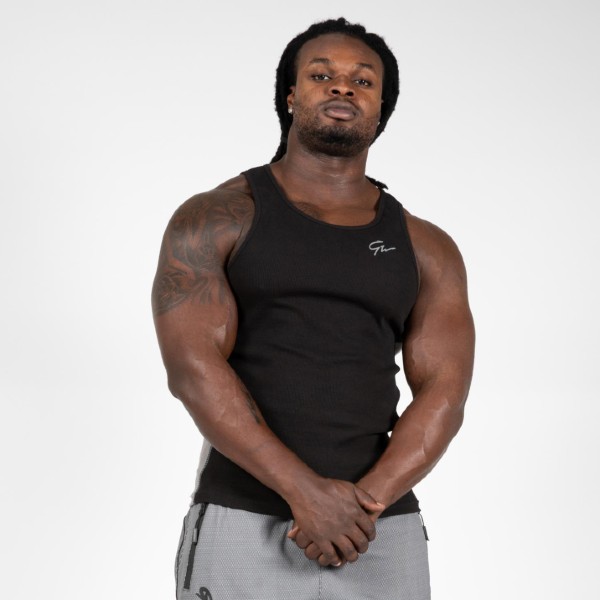 Памучен потник рипс Richmond Rib Tank Top – Black/Gray