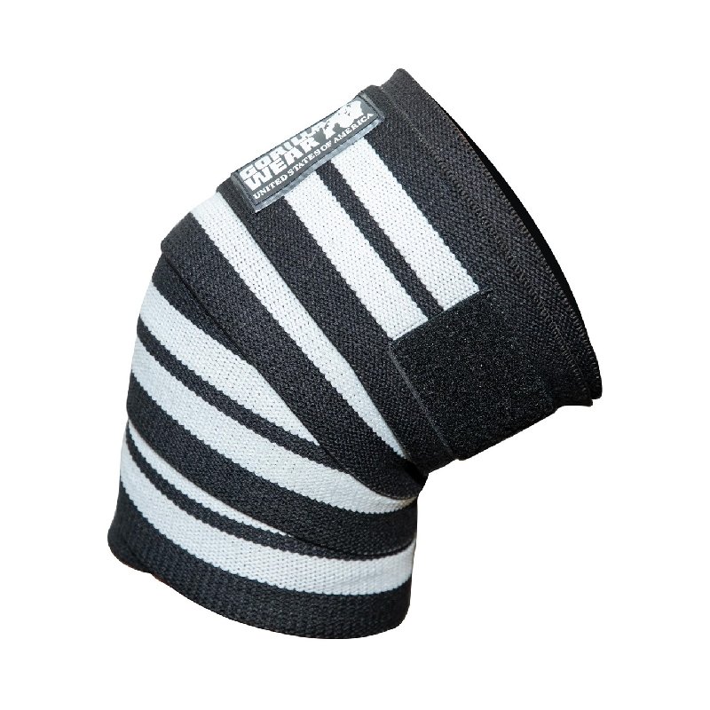 Ластични бинтове за крака Knee Wraps – Black/White – 200/250cm