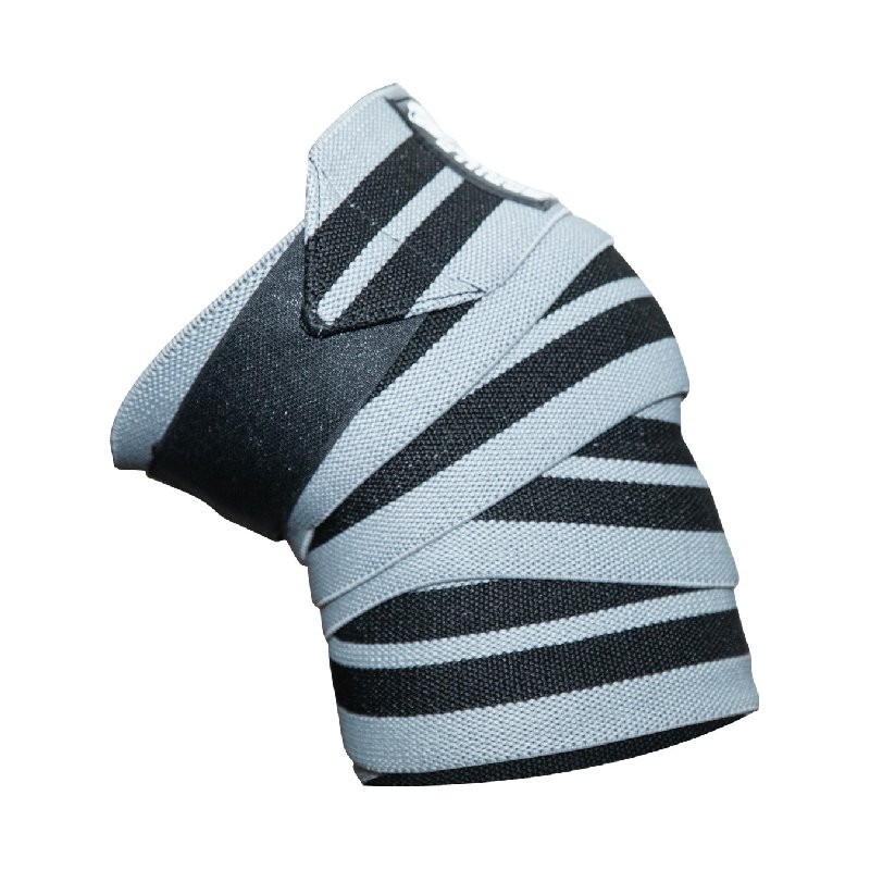 Ластични бинтове за крака Knee Wraps – Gray/Black – 200/250cm