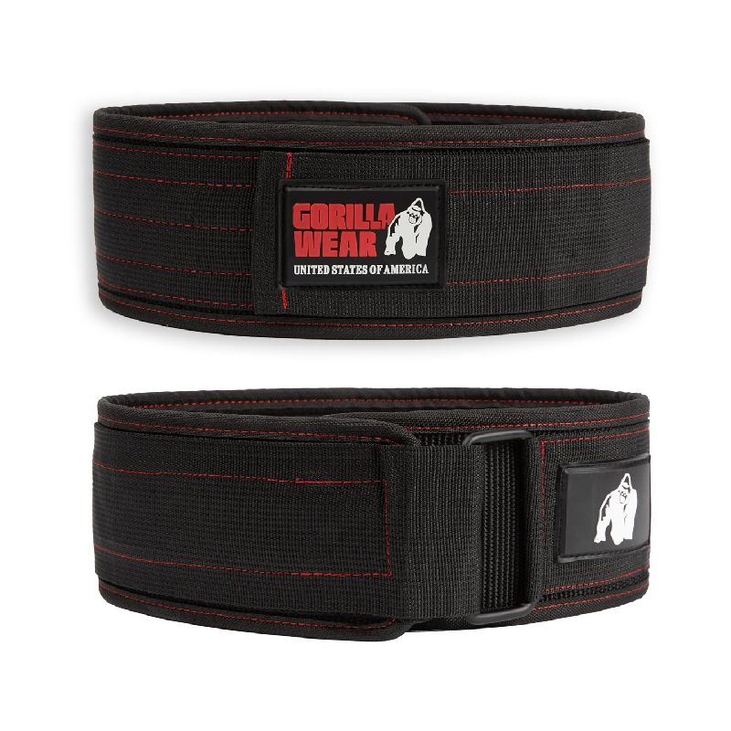Колан с велкро закопчаване 4 Inch Nylon Lifting Belt – Black/Red
