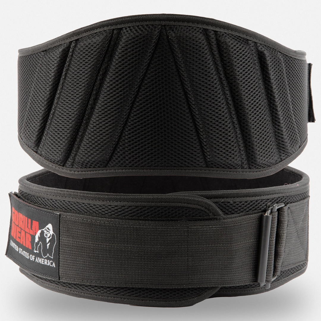 6 inch Padded Mesh Lifting Belt – Black