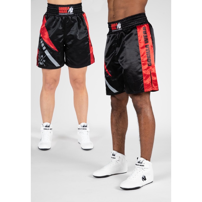 Унисекс шорти за бокс Hornell Boxing Shorts – Black/Red