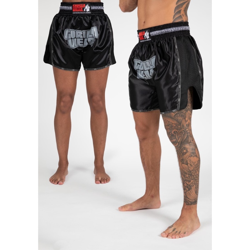 Унисекс шорти за кикбокс и муай тай Piru Muay Thai Shorts – Black