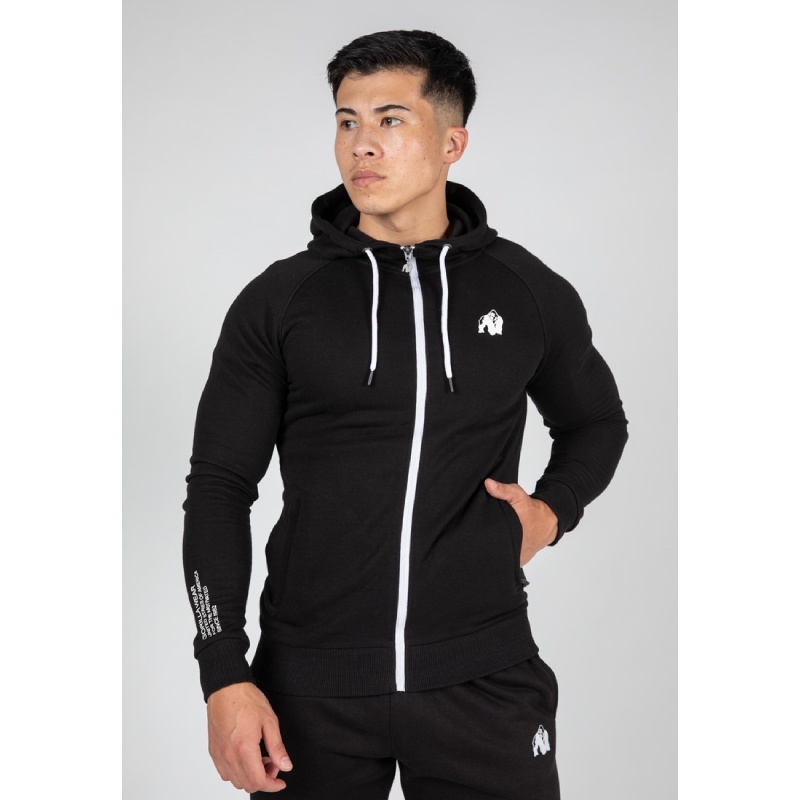 Памучен суитшърт с цип Payette Zipped Hoodie – Black