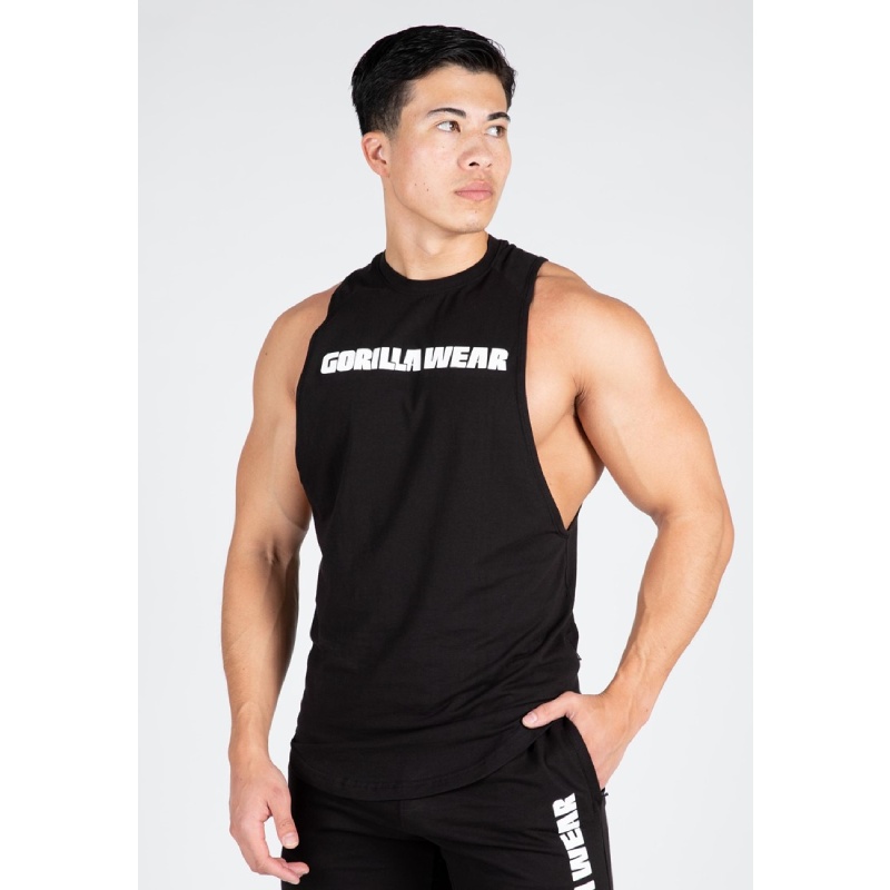 Памучен топ Milo Drop Armhole Tank Top – Black