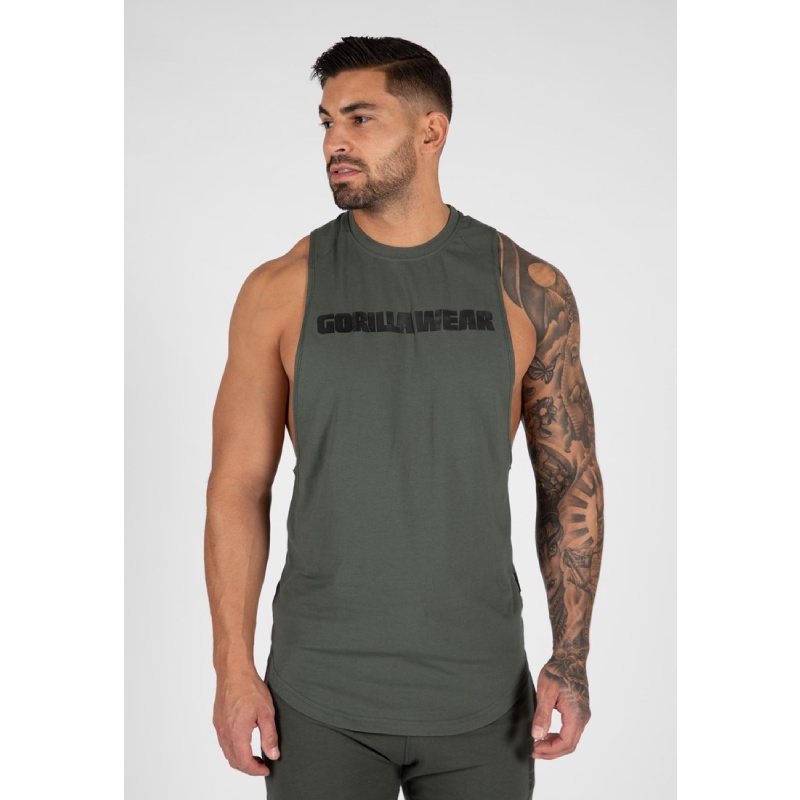 Памучен топ Milo Drop Armhole Tank Top – Green
