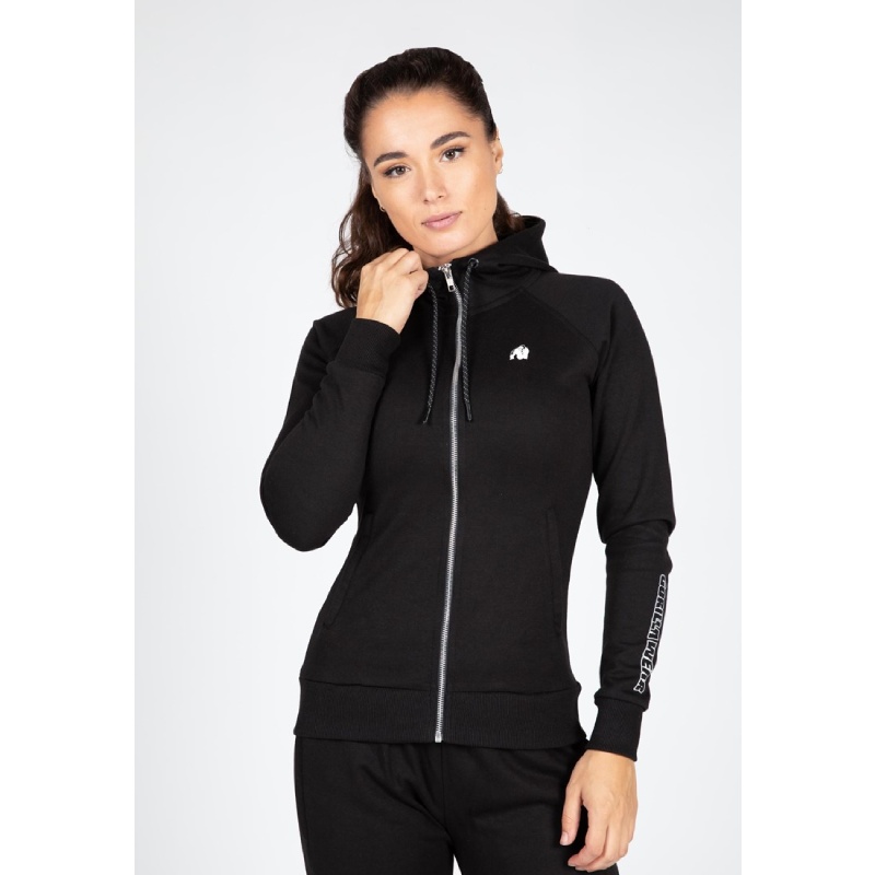Трикотажен суитшърт Marion Zipped Hoodie – Black