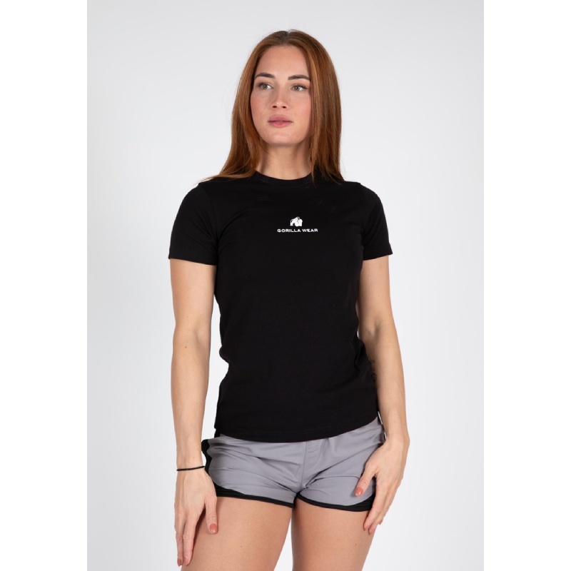 Еластична памучна тениска Estero T-Shirt – Black