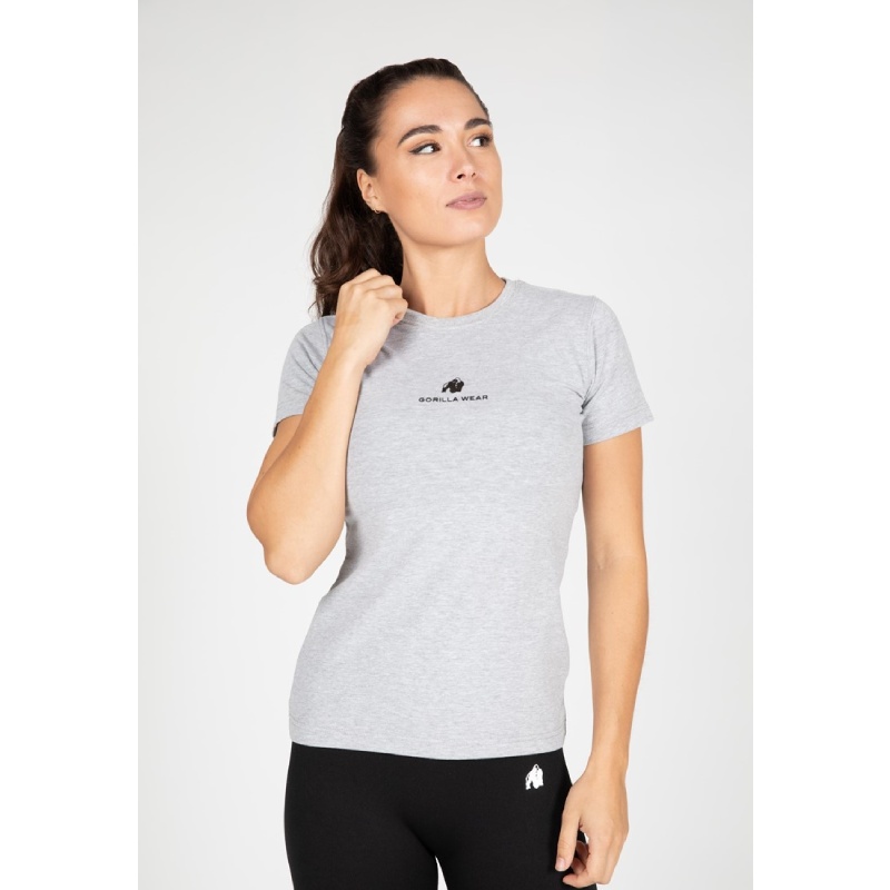 Еластична памучна тениска Estero T-Shirt – Gray Melange