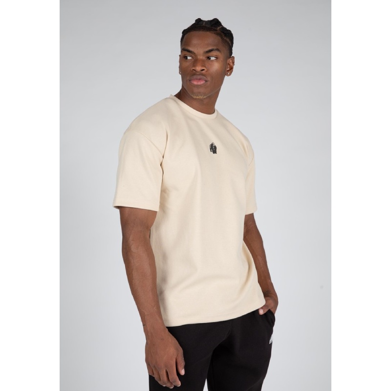 Плътна свободна тениска Dayton T-Shirt – Beige