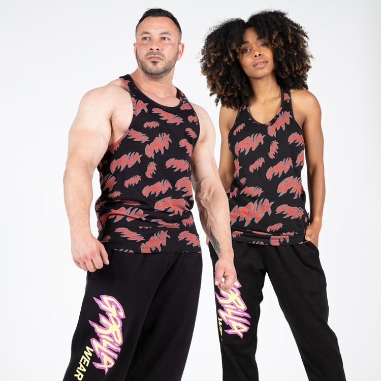 Еластичен памучен потник (унисекс) Юбилейна колекция – Legacy Tank Top – Black/Red