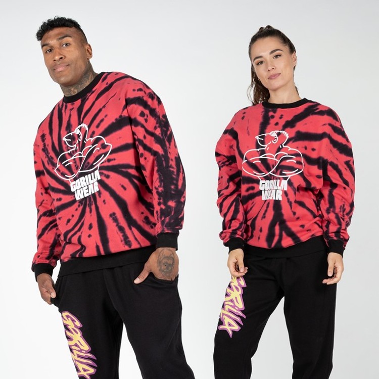 Свободен блузон с щампован гръб (унисекс) Юбилейна колекция – Legacy Oversized Sweatshirt – Red/Black