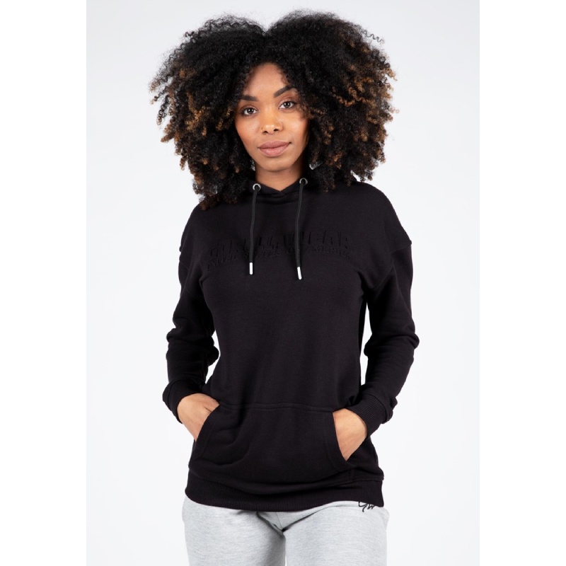 Суитшърт с релефна щампа Crowley Women’s Oversized Hoodie – Black