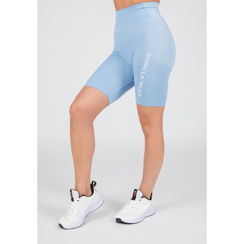Безшевен байкър клин Selah Seamless Cycling Shorts – Light Blue