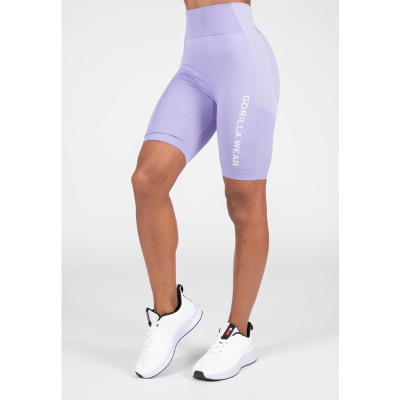 Безшевен байкър клин Selah Seamless Cycling Shorts – Lilac