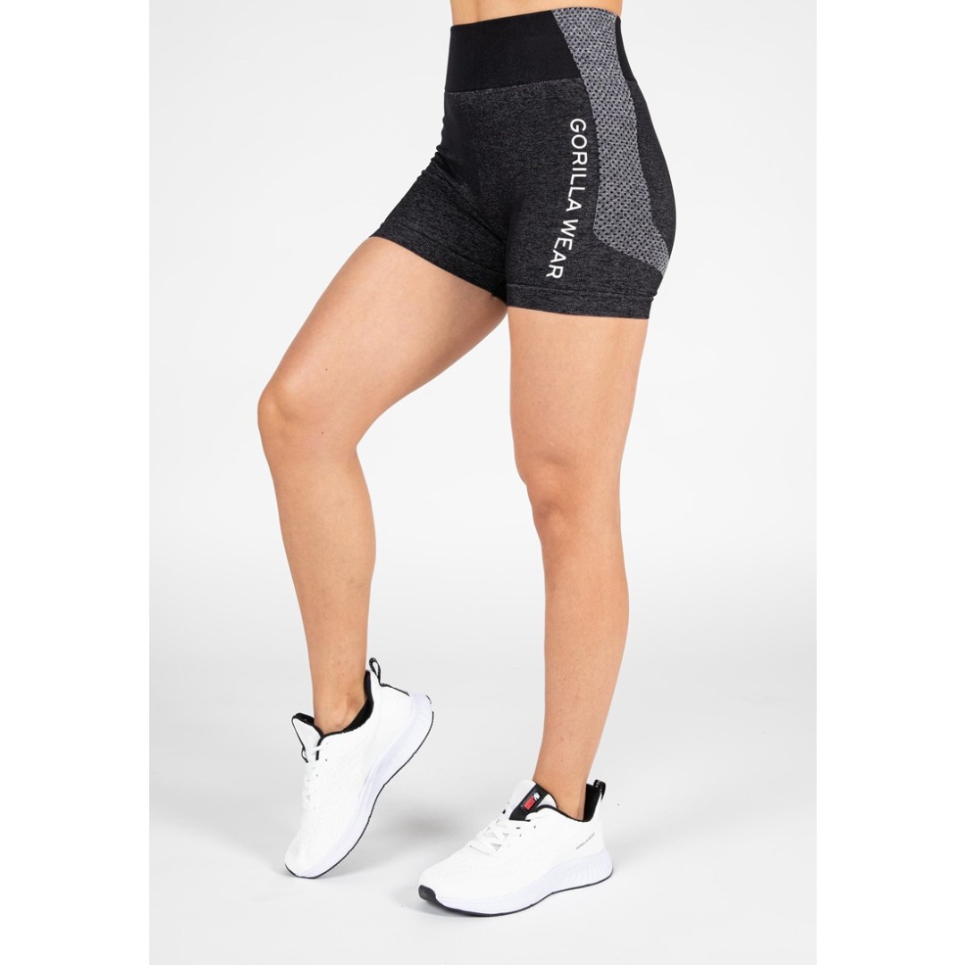 Безшевен къс клин Selah Seamless Shorts – Black