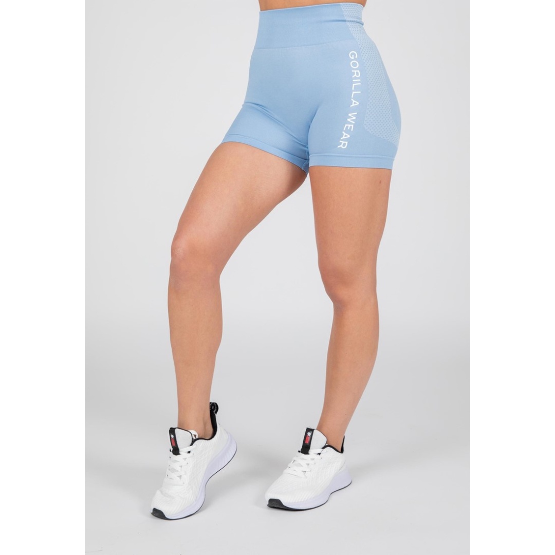 Безшевен къс клин Selah Seamless Shorts – Light Blue