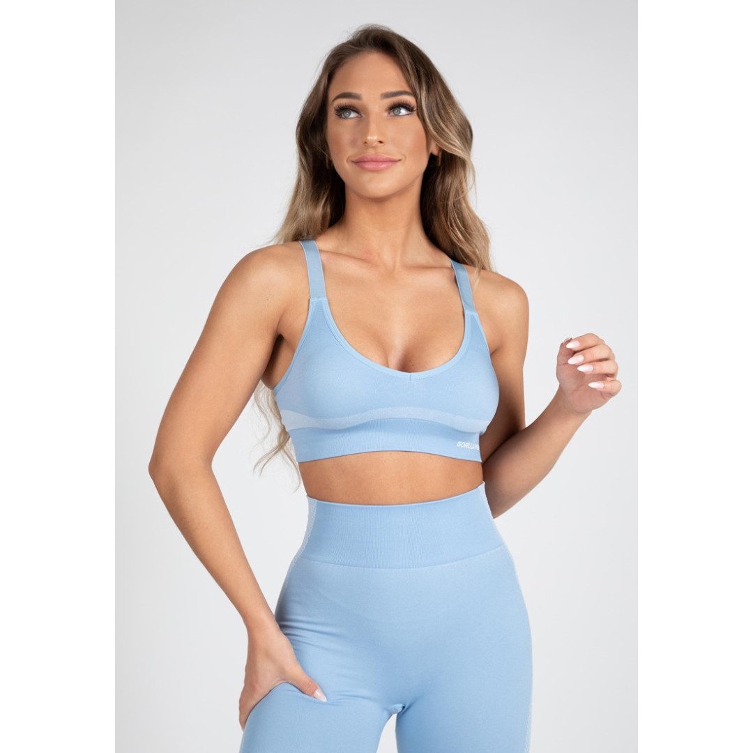 Безшевен спортен сутиен Selah Seamless Sports Bra – Light Blue