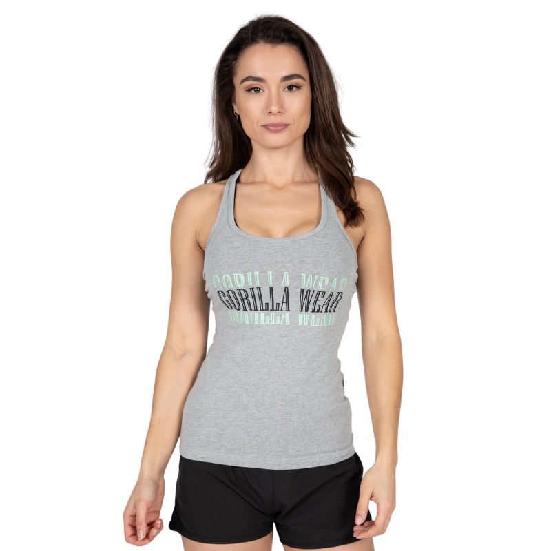 Еластичен памучен топ Verona Tank Top – Gray Melange