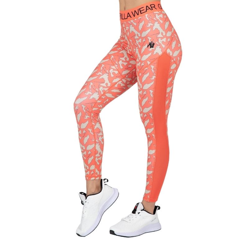 Клин със средна талия и тюл Osseo Leggings – Pink