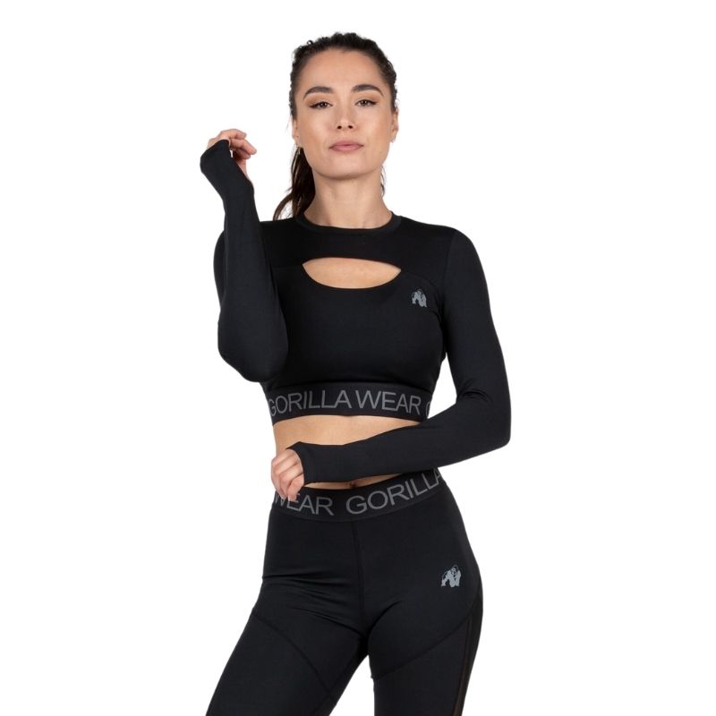 Кроп топ с дълъг ръкав Osseo Long Sleeve – Black