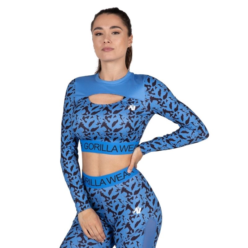 Кроп топ с дълъг ръкав Osseo Long Sleeve – Blue