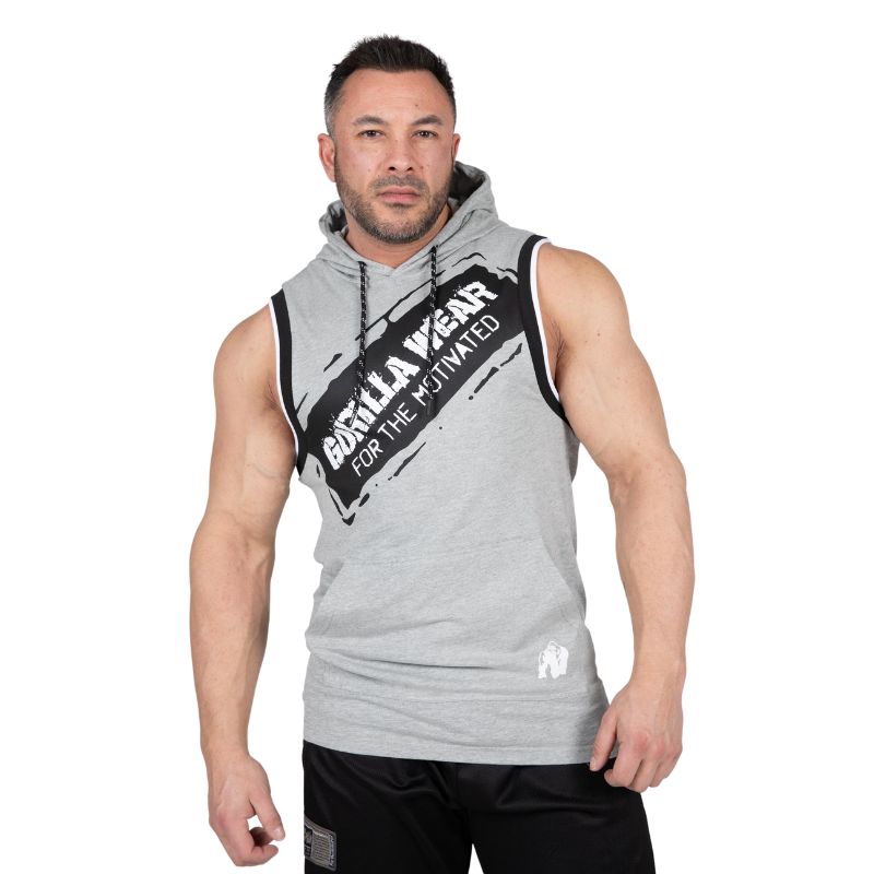 Памучен топ с качулка Loretto Hooded Tank Top – Gray Melange