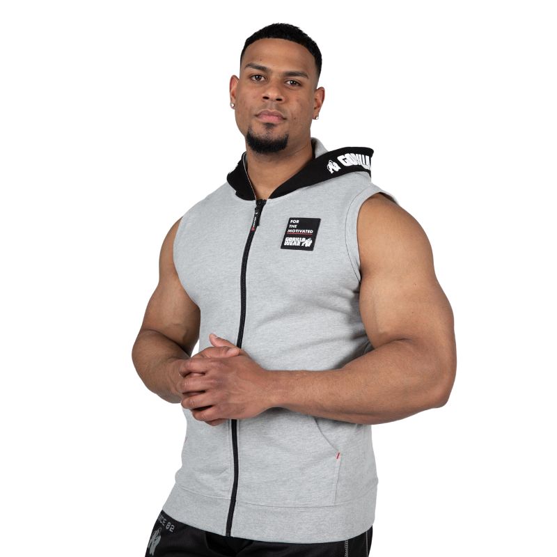 Памучен суитшърт без ръкави Milwaukee S/L Zipped Hoodie – Gray Melange