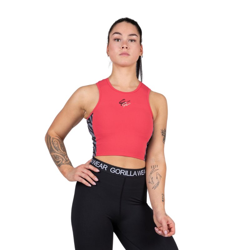 Кроп топ с подвижни подплънки Zion Crop Top – Red