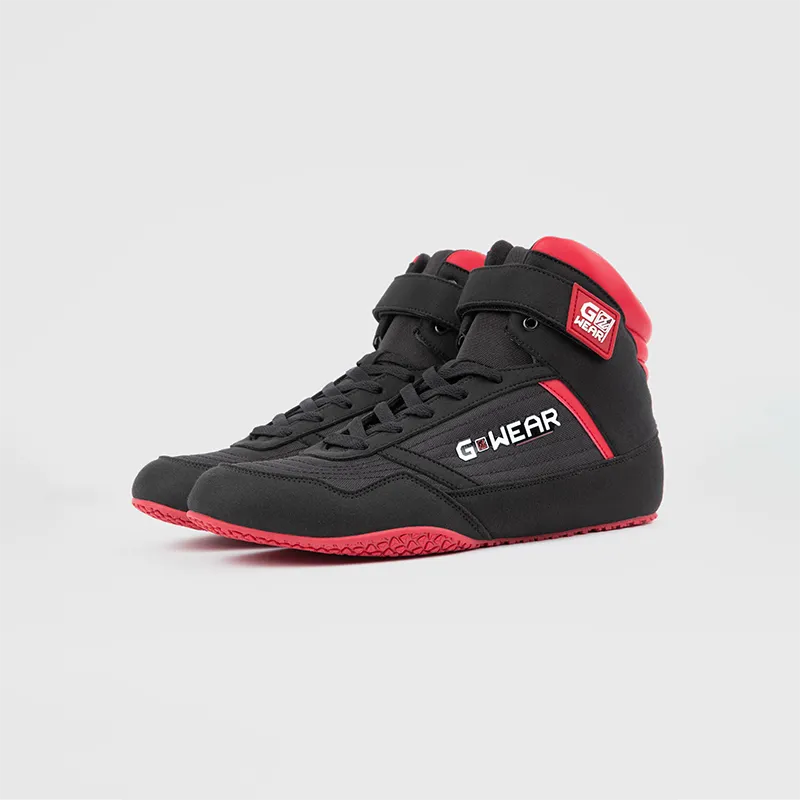 Обувки за силови тренировки Gwear Classic High Tops – Black/Red