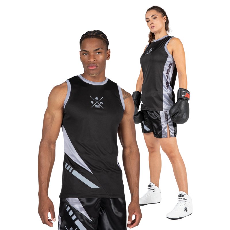 Боксьорски потник – унисекс Hornell Tank Top – Black/Gray