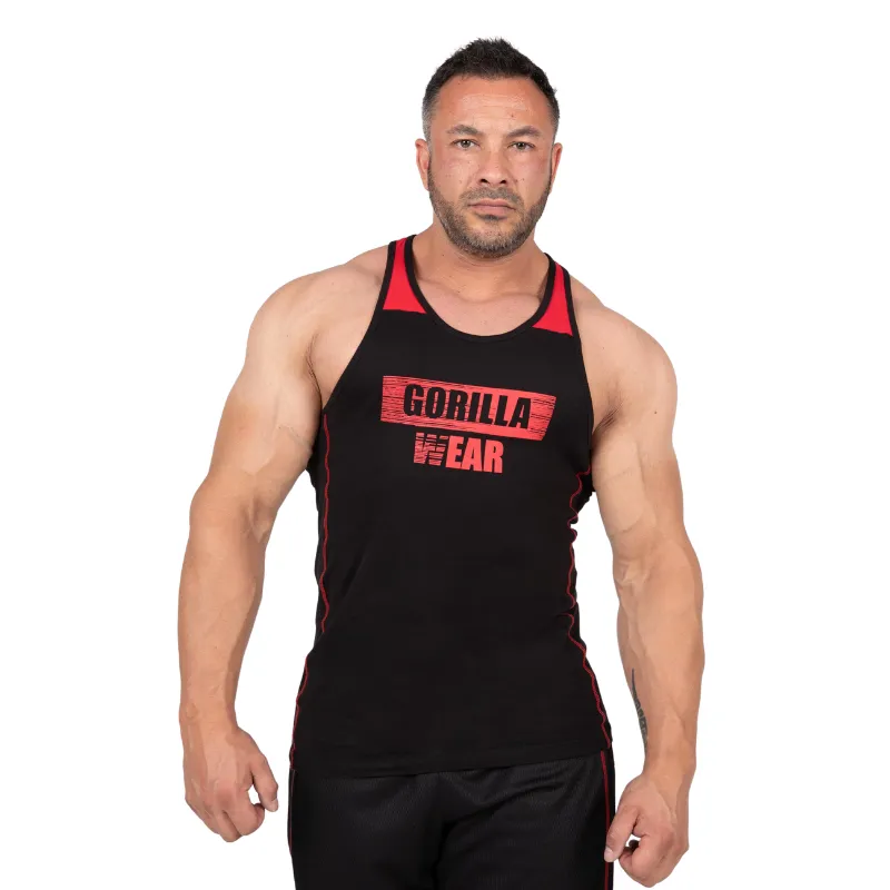 Памучен потник Wallace Tank Top – Black/Red
