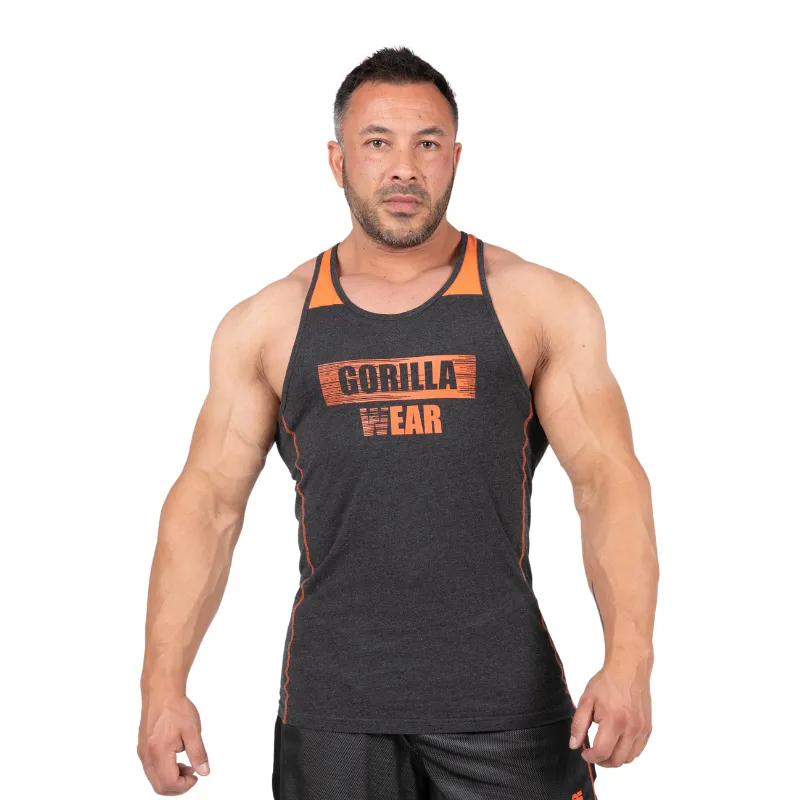 Памучен потник Wallace Tank Top – Gray/Orange