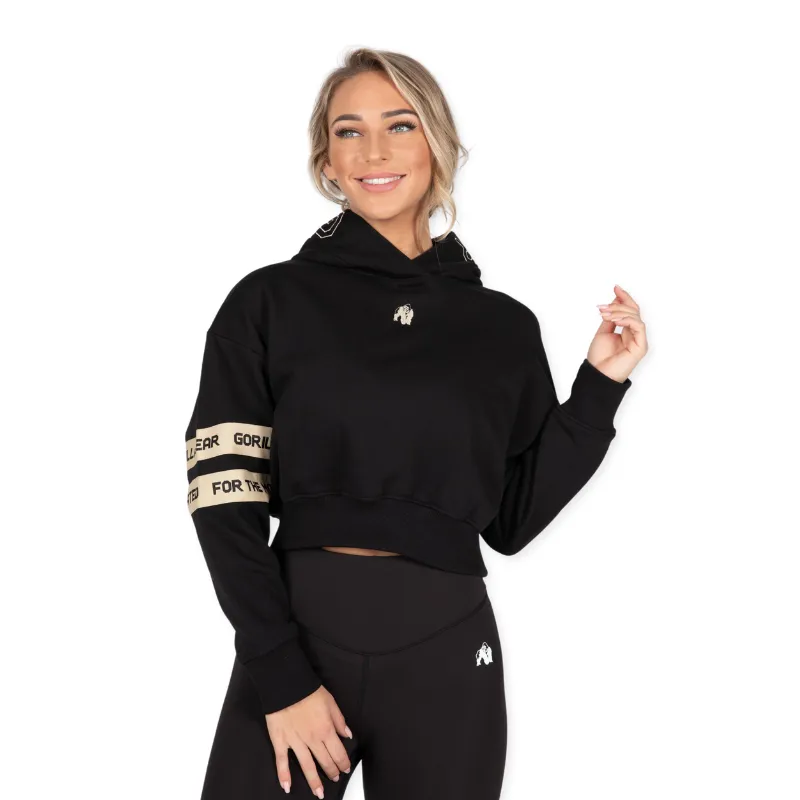 Дамски суитшърт Tracey Cropped Hoodie – Black